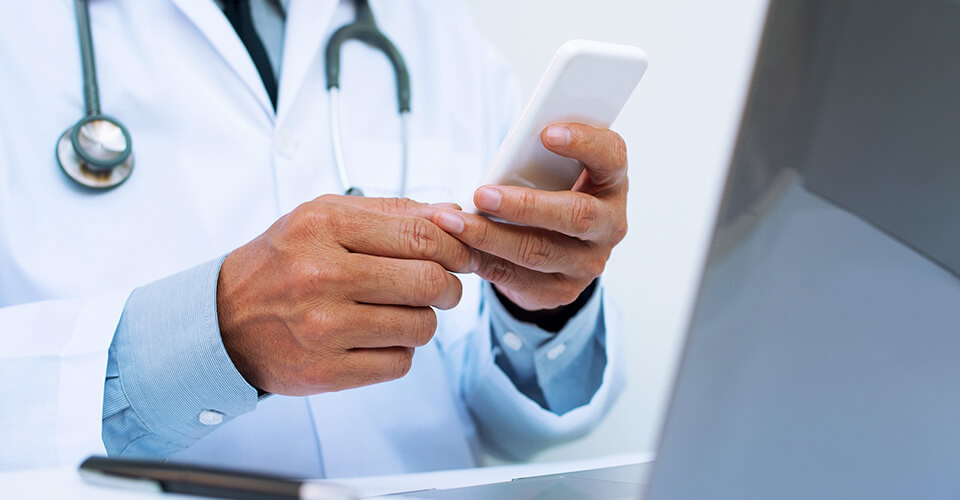 Doctor on mobile app