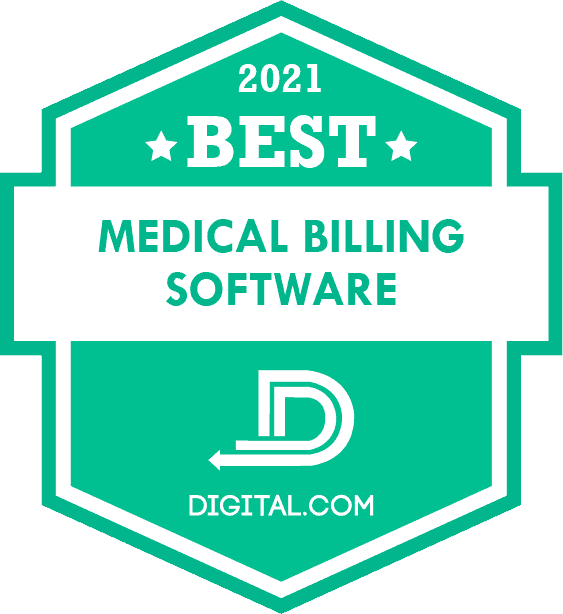 Badge for the 2021 Best Medical Billing Software by Digital.com