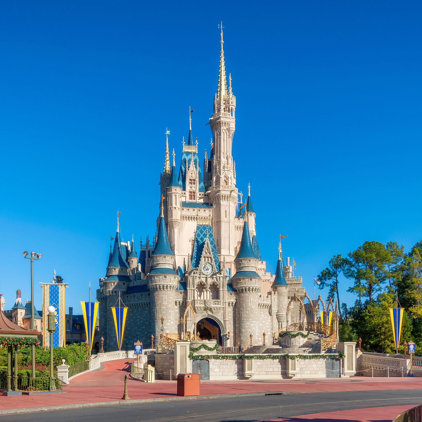 Cinderella Castle In Walt Disney World Magic Kingdom In Orlando, Florida