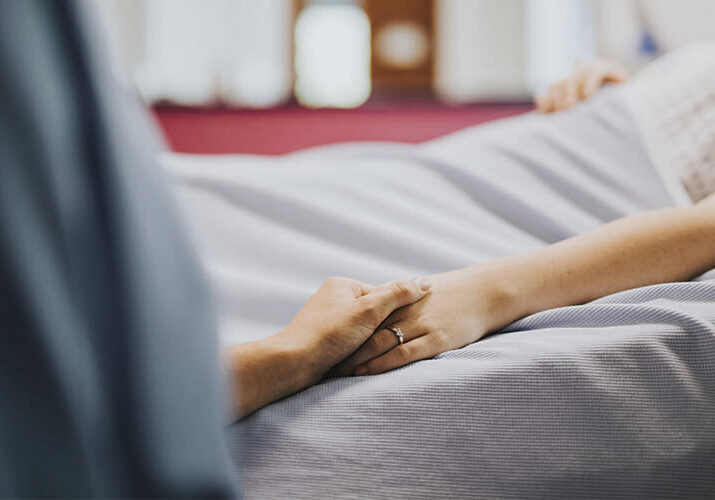 Patient in hospital bed