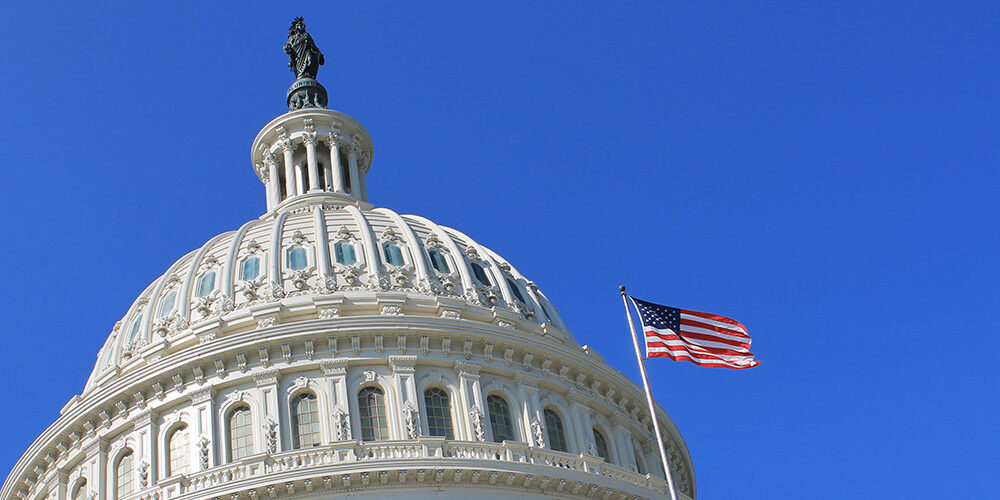 Picture of the top of the US Capitol Building