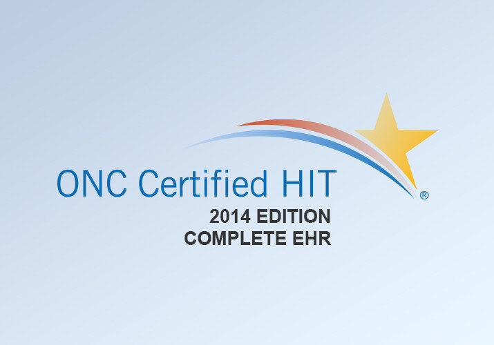 Banner stating that RXNT is ONC Certified HIT for the 2014 edition